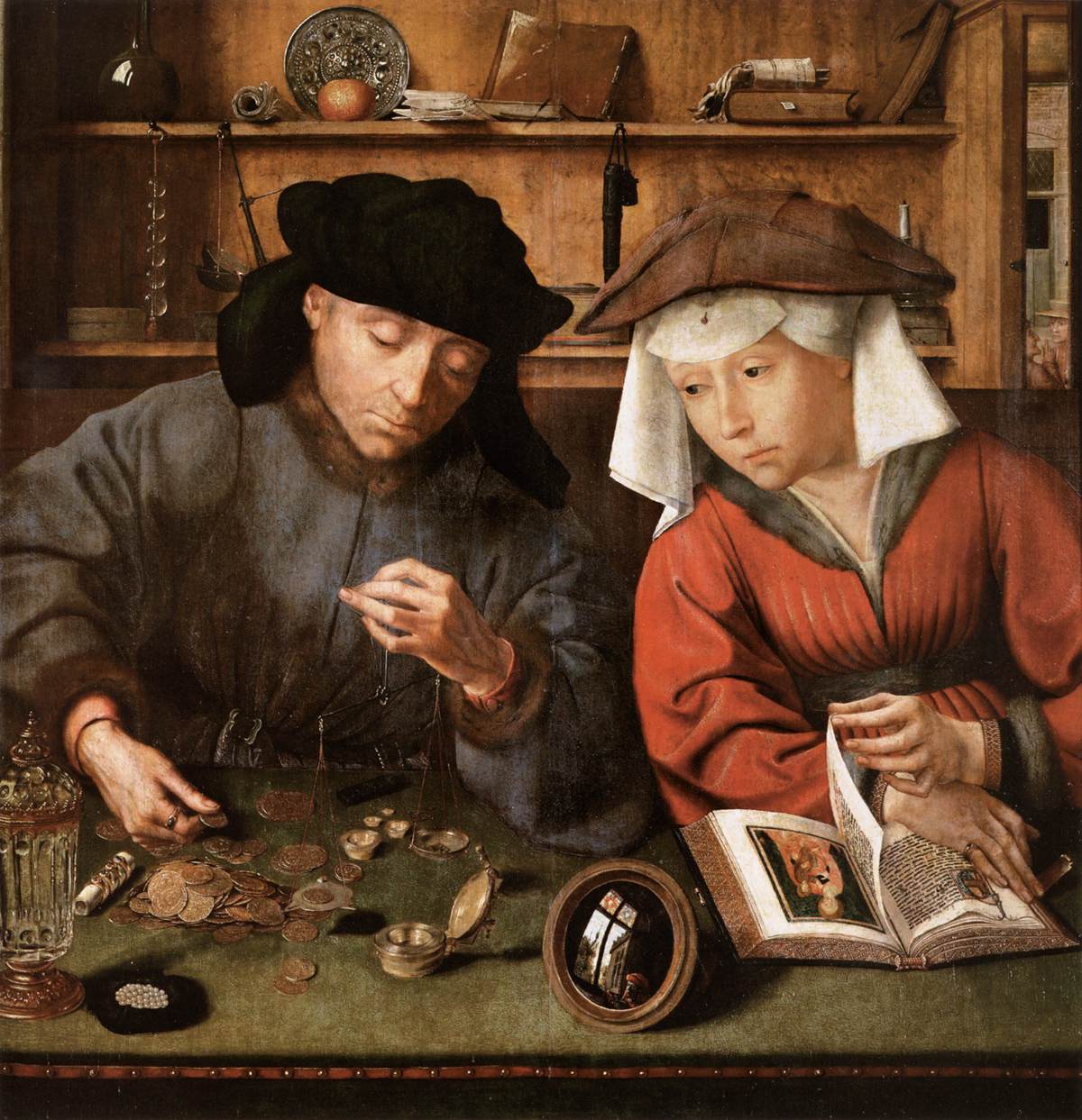 The Moneychanger and his Wife, Quentin Matsys(1514) Musée du Louvre